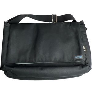 Jack Spade Greene St. Black Canvas Laptop Messenger Bag